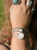 White Horse Jasper Bangle