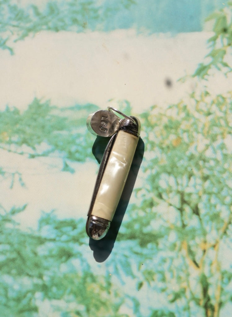 Vintage Penknife and Turquoise Pendant