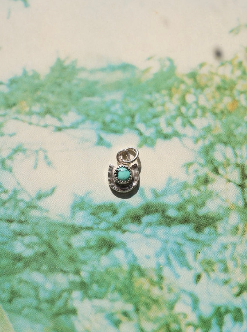 Turquoise Horseshoe Pendant