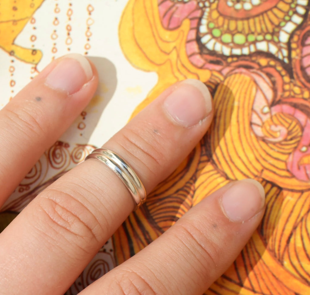 Double Band Adjustable Midi Ring