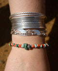 Coral and Turquoise Beaded Bracelet